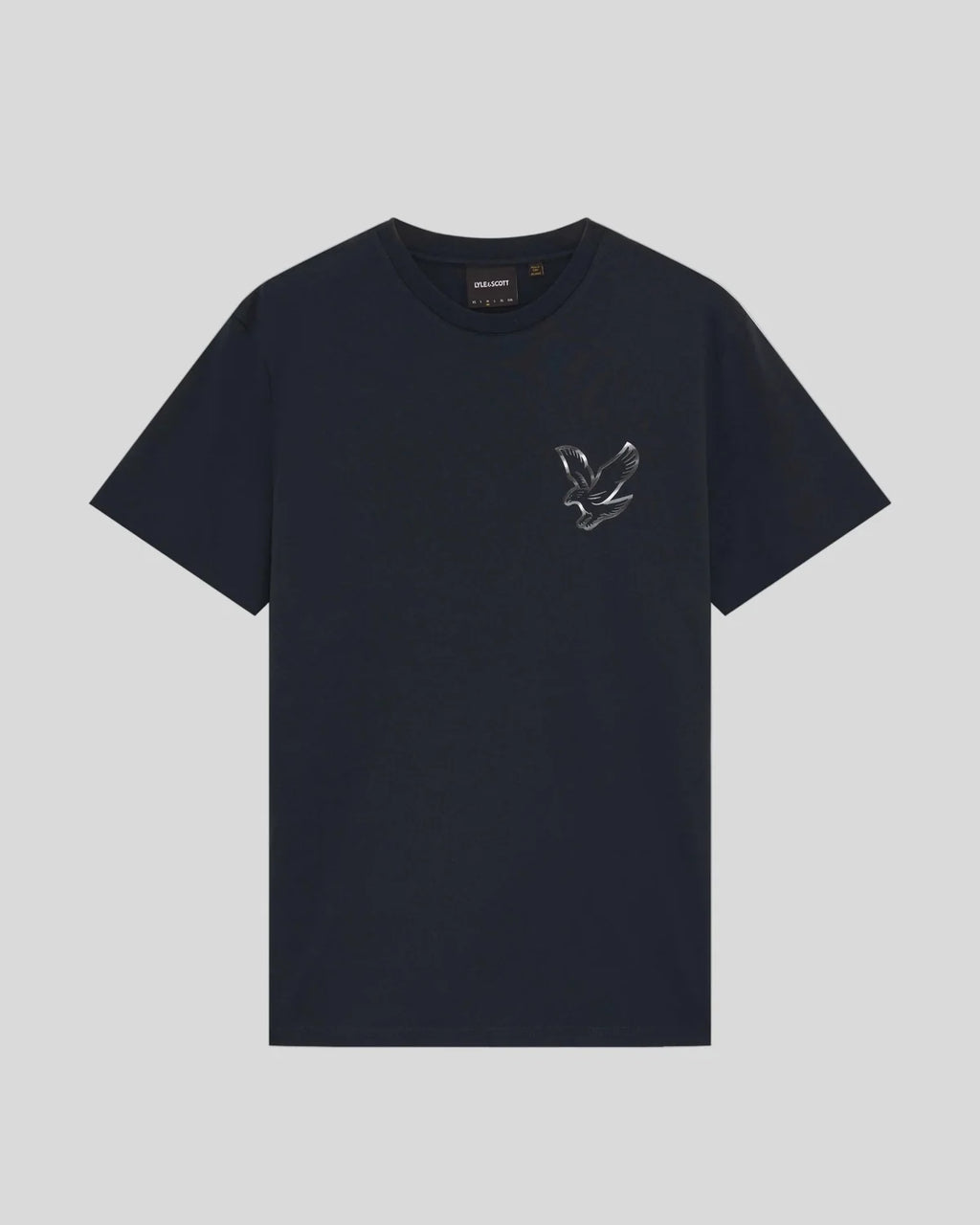 Lyle & Scott Chrome Graphic Eagle T-Shirt in Dark Navy