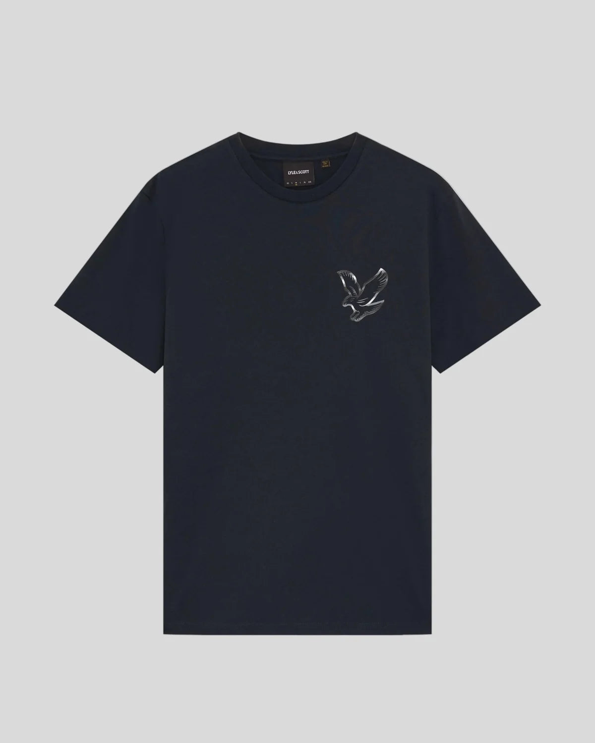 Lyle & Scott Chrome Graphic Eagle T-Shirt in Dark Navy