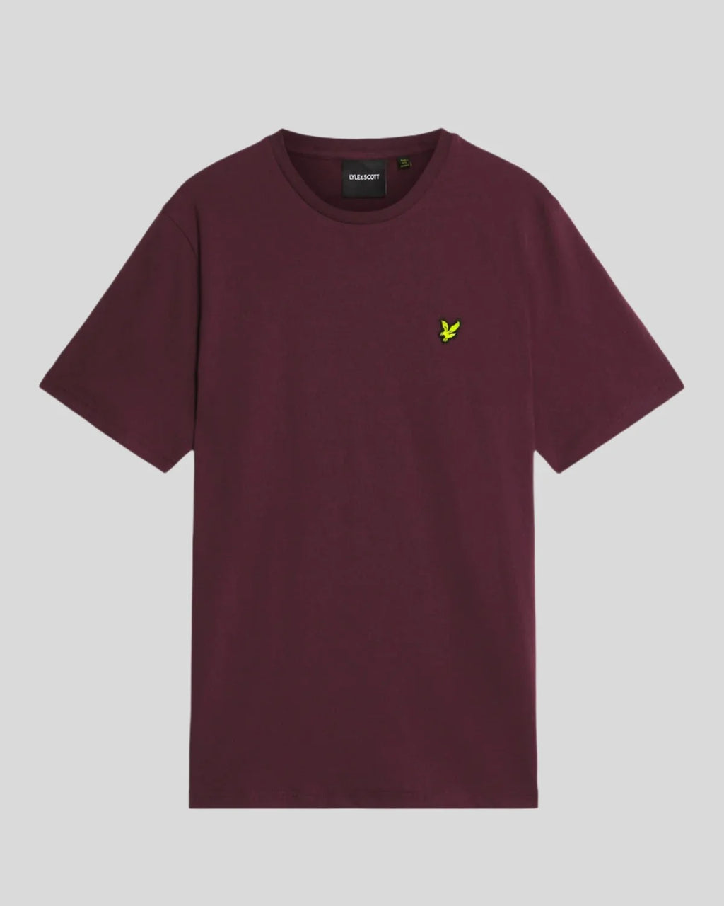 Lyle & Scott Cotton Crewneck T-Shirt in Burgundy