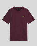 Lyle & Scott Cotton Crewneck T-Shirt in Burgundy