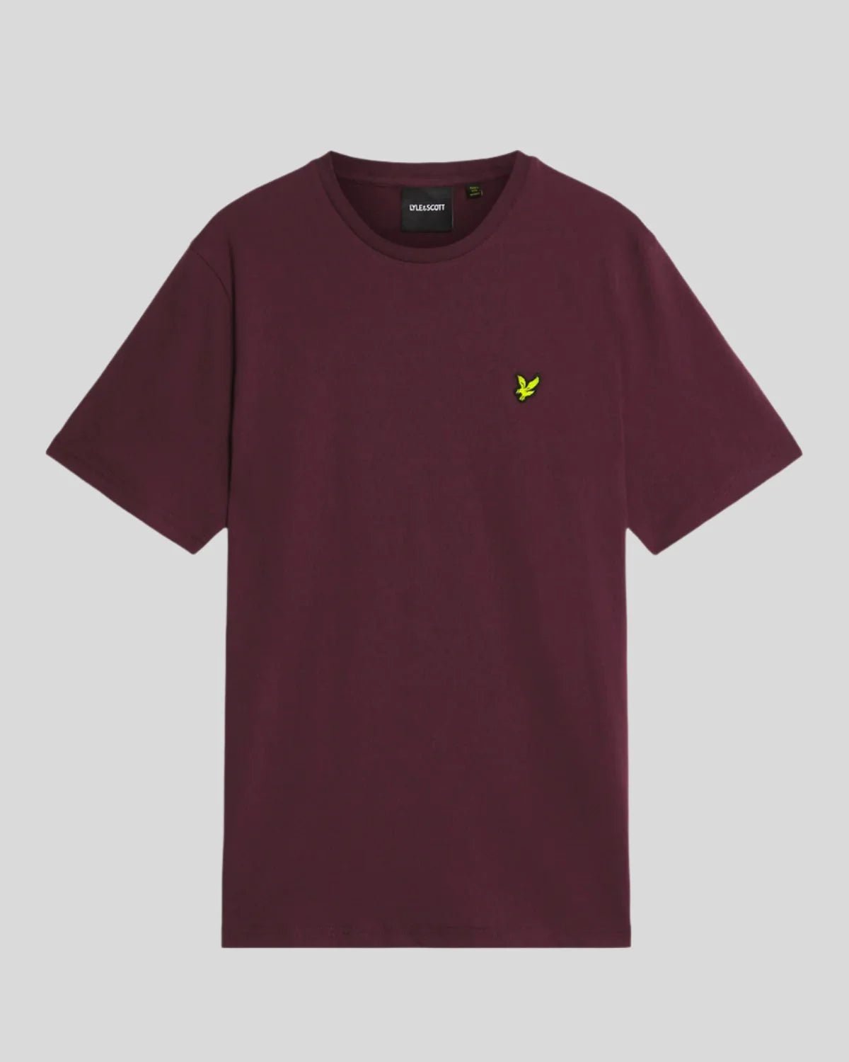 Lyle & Scott Cotton Crewneck T-Shirt in Burgundy