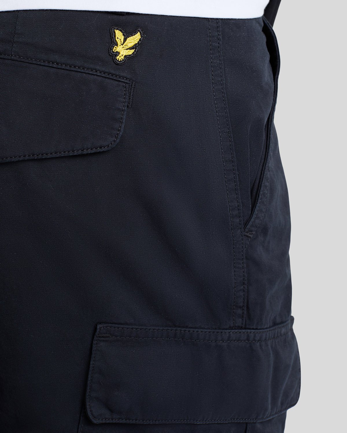 Lyle & Scott Cotton Cargo Shorts in Jet Black