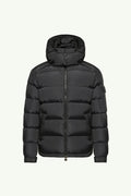 Moncler Maya Matte Short Down Jacket in Navy Blue