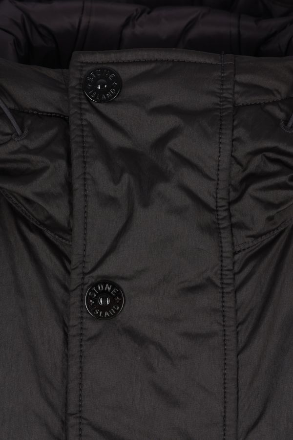 Stone Island Micro Twill Padded Down Parka in Navy