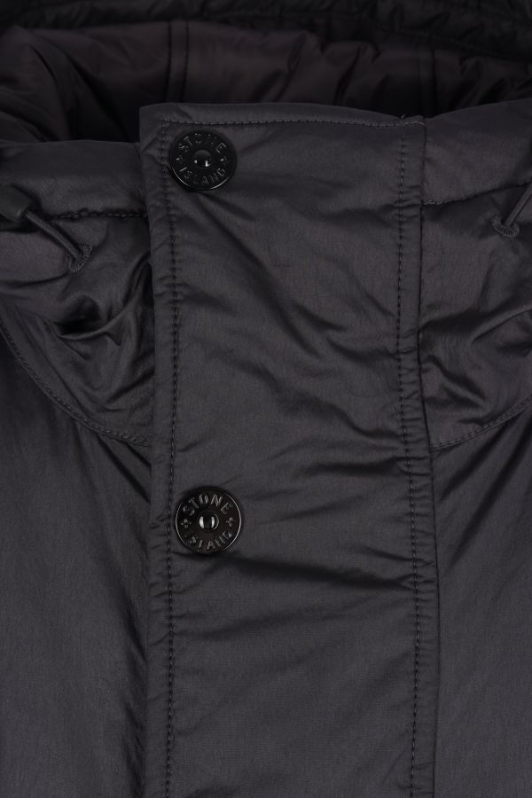 Stone Island Micro Twill Padded Down Parka in Black