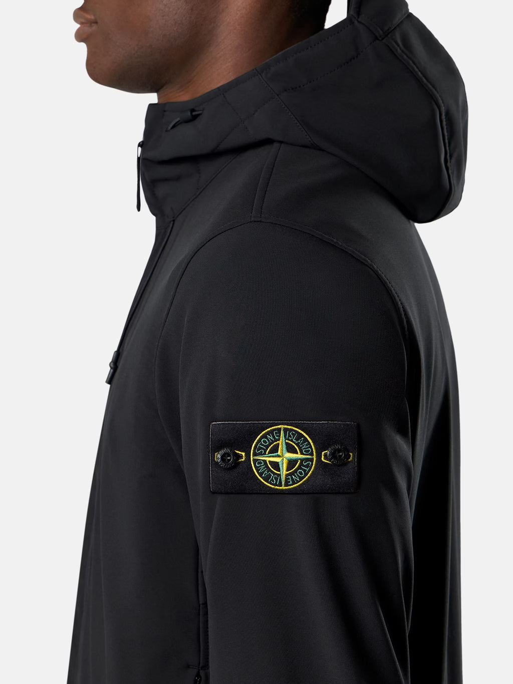 Stone Island Soft Shell-R E.Dye Technology Jacket in Black