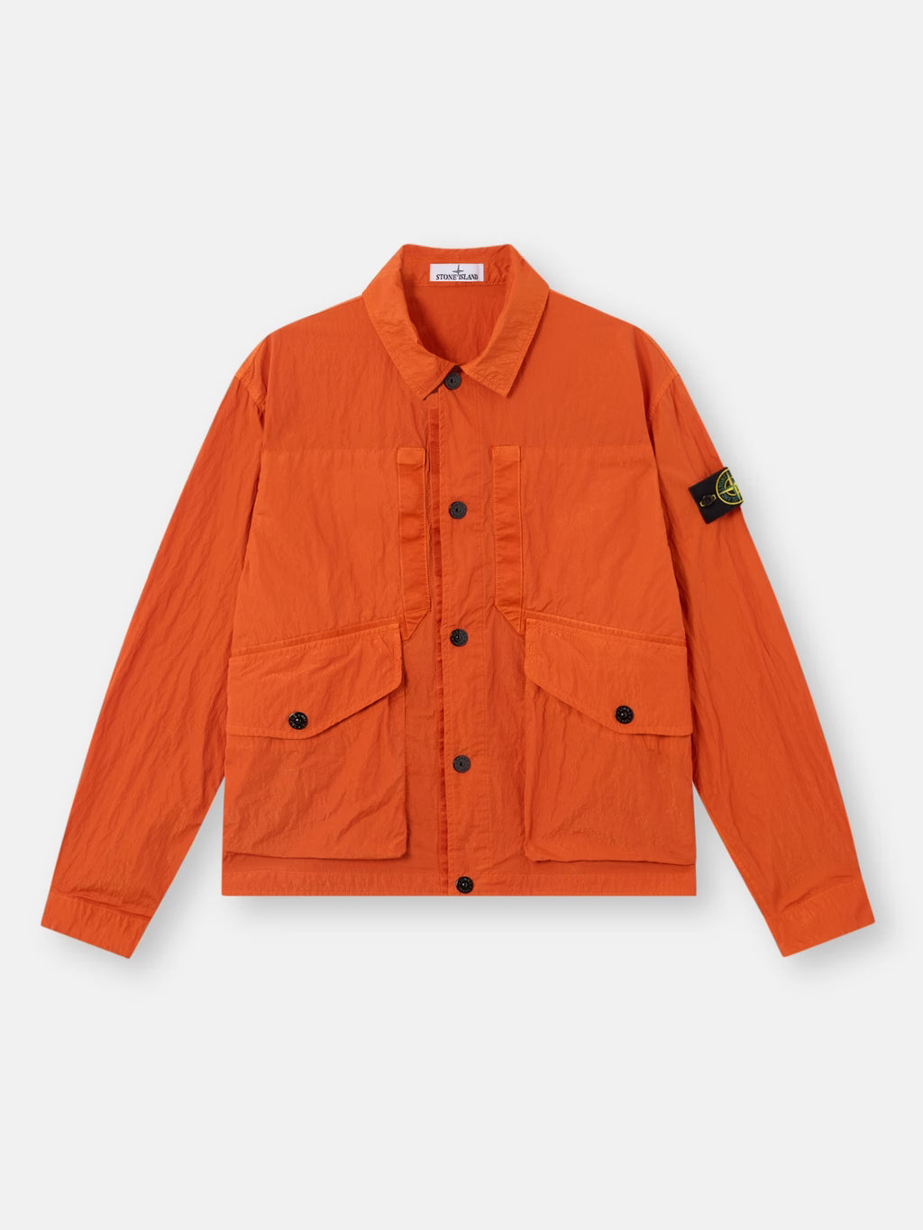 Stone Island Warp Rib Nylon-TC Coach Jacket in Burnt Orange