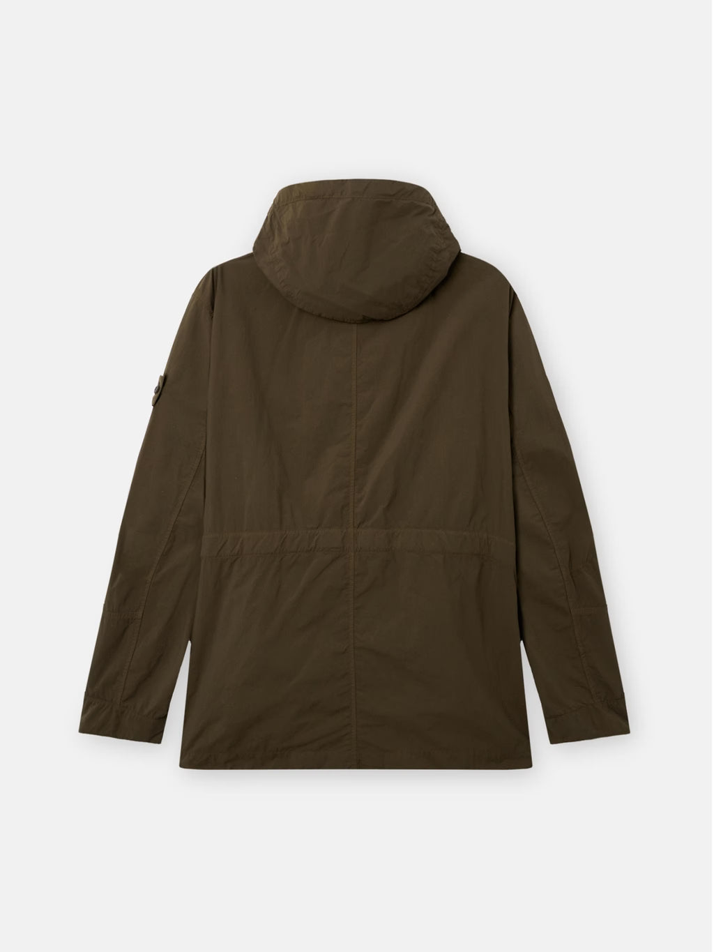 Stone Island Ghost Nylon Smerigliato Short Parka in Military Green