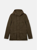 Stone Island Ghost Nylon Smerigliato Short Parka in Military Green