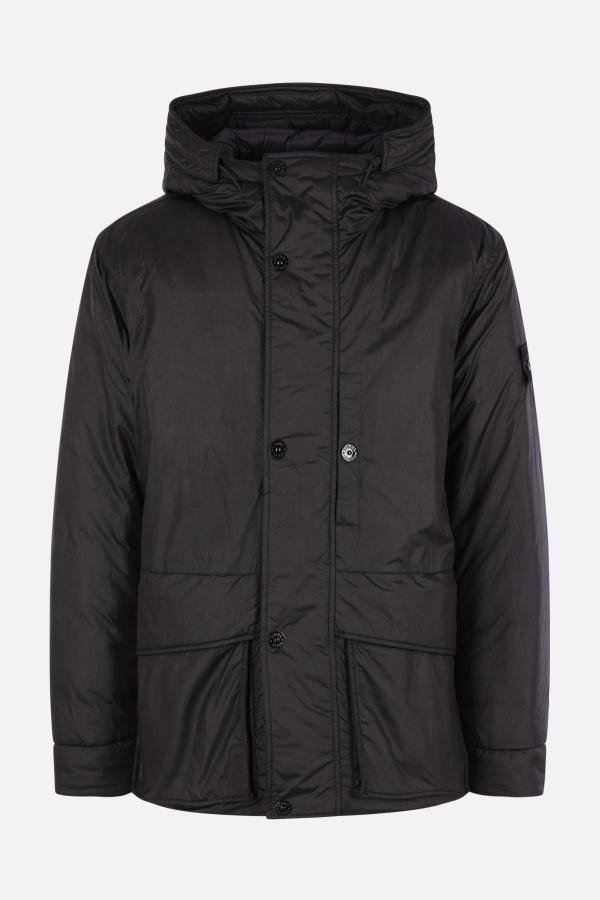Stone Island Micro Twill Padded Down Parka in Navy