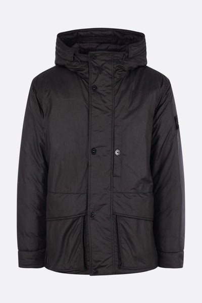 Stone Island Micro Twill Padded Down Parka in Navy