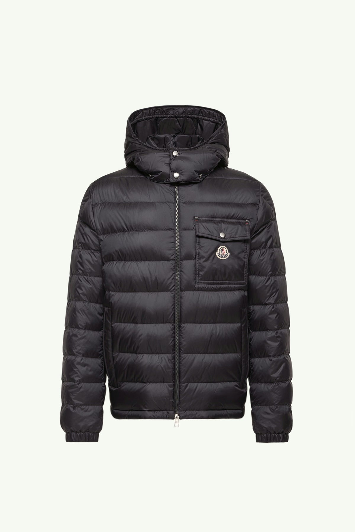 Moncler Verith Hooded Short Down Jacket in Dark Blue