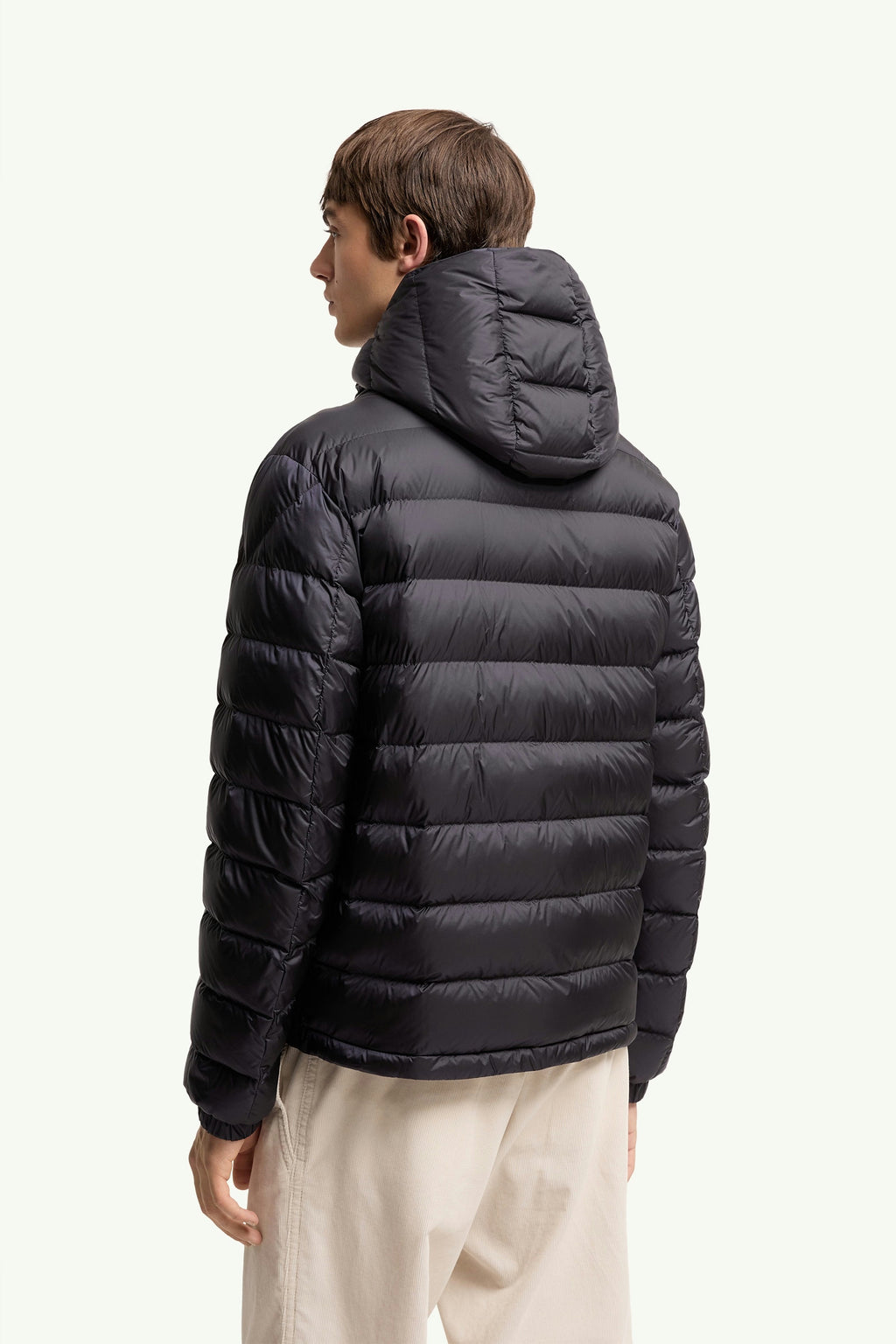 Moncler Verith Hooded Short Down Jacket in Dark Blue