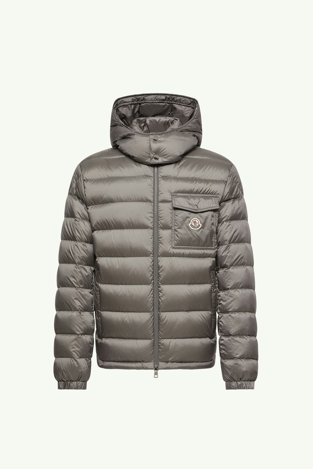 Moncler Verith Hooded Short Down Jacket in Grey