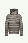 Moncler Verith Hooded Short Down Jacket in Grey