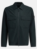 Stone Island All-Weather Cotton Canvas Ghost Overshirt in Navy