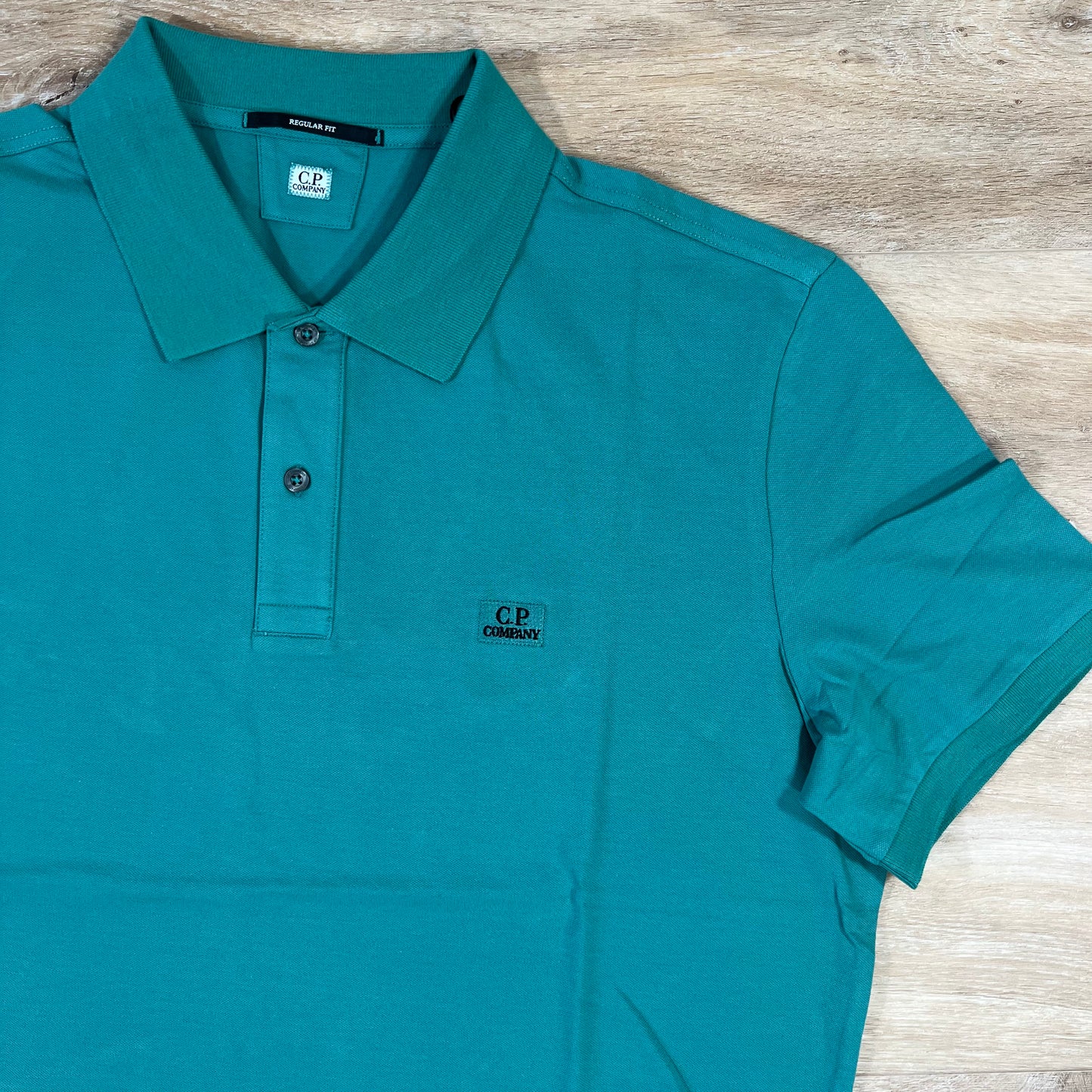 C.P. Company Stretch Piquet Polo Shirt in Frosty Spruce