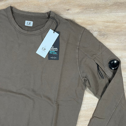 C.P. Company Light Fleece Lens Sweatshirt in Lead Grey